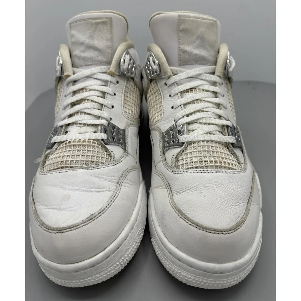 Nike Air Jordan 4 Retro Pure Money White 2017 Sneakers 308497-100 Mens Size 12